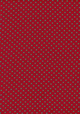 green polka dot vintage pattern on red cloth textureの写真素材