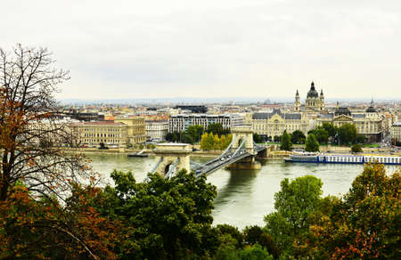 Budapest, Hungary View of the city and the river Danube with top.の写真素材