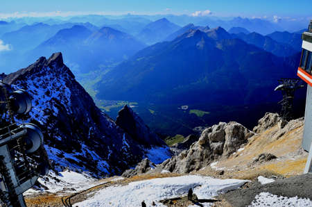 Photo made on top of the Zugspitze in Germanyの写真素材
