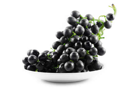 bunch of grapes isolated on a white backgroundの写真素材