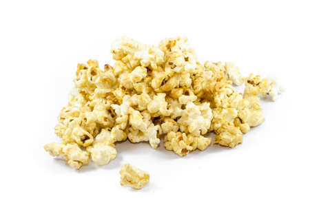 Pop Corn isolated on white backgroundの写真素材