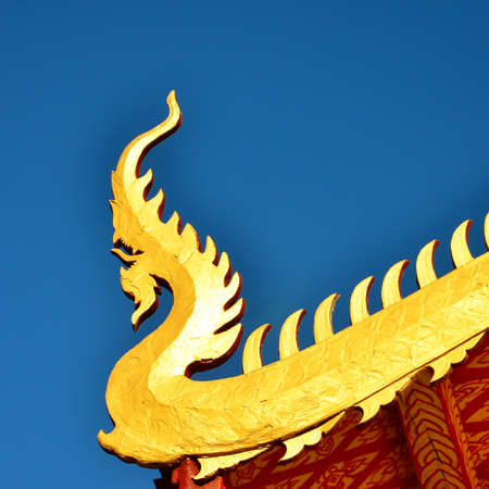 Thai dragon or king of Naga statueの写真素材