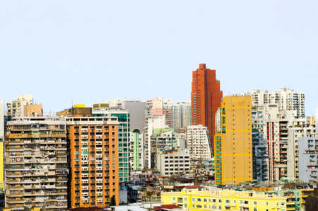Various types of residential buildings in Macauの写真素材