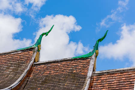 Art Roof of Wat Xieng Thong in Luang Prabang, Luang Prabang, Laosの写真素材