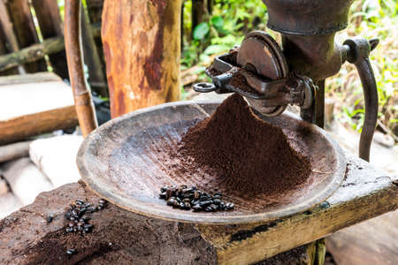 antique coffee grinderの写真素材