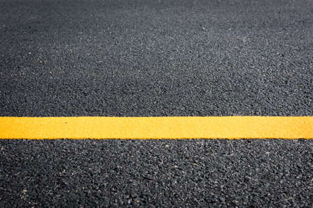 yellow line on the new road