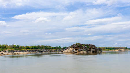 Stone at Sam-Pan-Bok Grand Canyon, Amazing of rock in Mekong riverの写真素材