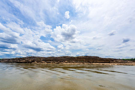 Stone at Sam-Pan-Bok Grand Canyon, Amazing of rock in Mekong riverの写真素材