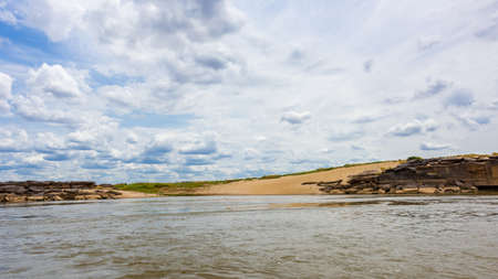 Stone at Sam-Pan-Bok Grand Canyon, Amazing of rock in Mekong riverの写真素材