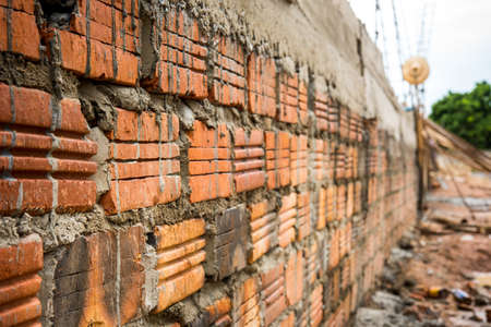 Background of brick wall textureの写真素材