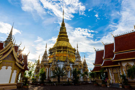 pagoda at Wat Phra Phutthabat Tak Pha in Lamphun, Thailandの写真素材