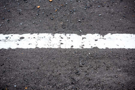 New asphalt texture with white lineの写真素材