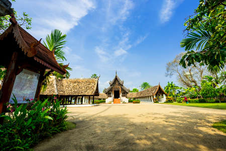 Wat Ton Kain, Old wooden temple in Chiang Mai Thailand, They are public domain or treasure of Buddhism.の写真素材