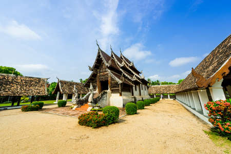 Wat Ton Kain, Old wooden temple in Chiang Mai Thailand, They are public domain or treasure of Buddhism.の写真素材