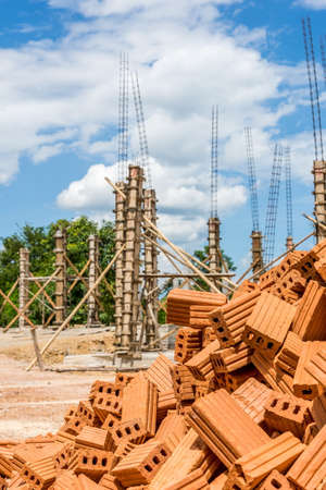 A Brick Construction used for buildの写真素材