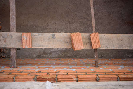 A Brick Construction used for buildの写真素材