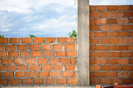 A Brick Construction used for buildの写真素材