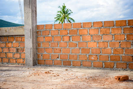 A Brick Construction used for buildの写真素材
