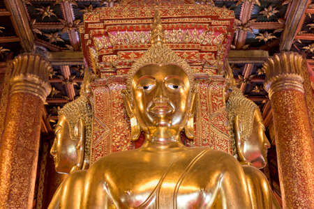 Buddha Image of Wat Phu Mintr, Nan province, Thailand : In Thailand Buddha image are public domain, no artist name or any copy right appear on the imageのeditorial素材