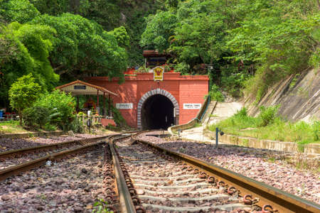 Khun Tan Tunnel at Lamphun Province, ( Longest tunnel in Thailand )の写真素材