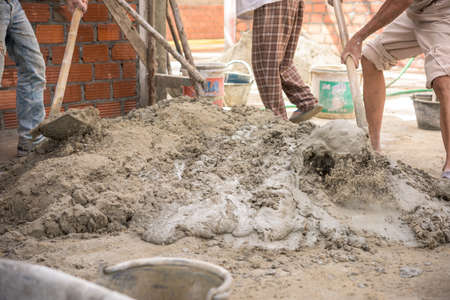 cement for house buildingの写真素材