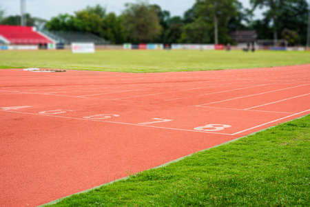 retro sport running trackの写真素材