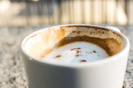 cup of coffee on table