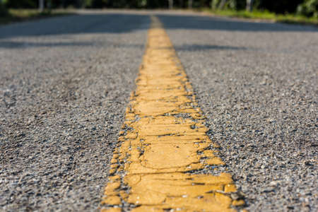 The yellow line on the old road
