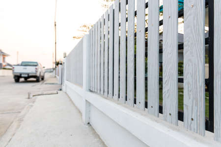 White picket fenceの写真素材