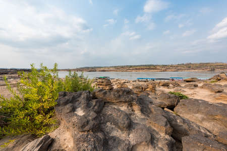 Thailand grand canyon (sam pan bok) at Ubon Ratchathani, Thailandの写真素材