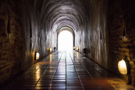 The old tunnel of Wat U-mong in Chiang Mai province, Thailandのeditorial素材