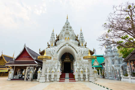 Wat Sanpa Yang Luang, beautiful temple in Lamphun, Thailand.They are public domain or treasure of Buddhism.の写真素材