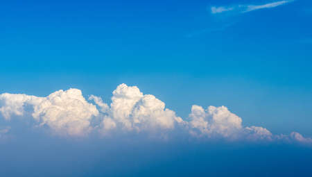 blue sky with beautiful cloudの写真素材