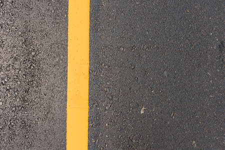 yellow line on the new road