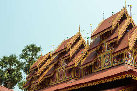 Wat Si Rong Mueang  , Si Rong Mueang Temple are similar art styleMyanmar in Lampang province, Thailand.の写真素材