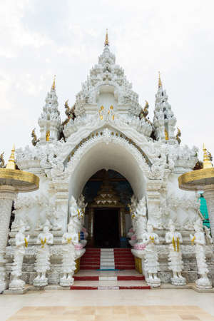 Wat Sanpa Yang Luang, beautiful temple in Lamphun, Thailand.They are public domain or treasure of Buddhism.の写真素材