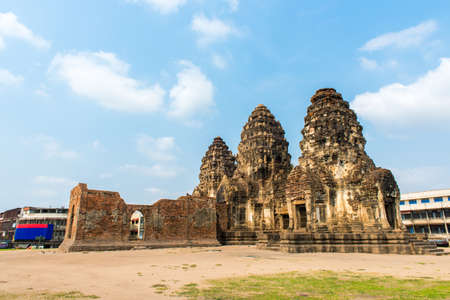 Phra Prang Sam Yod . Lopburi, Thailand. Religious buildings constructed by the ancient Khmer art.の写真素材