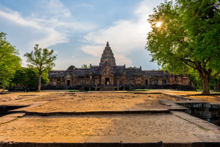 Phanom Rung historical park is Castle Rock old Architecture about a thousand years ago at Buriram Province,Thailandのeditorial素材