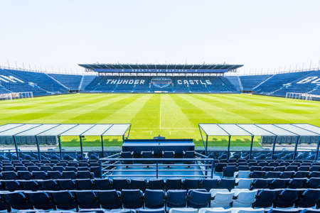 Buriram,Thailand - May 11, 2016: i-mobile Stadium on May 11, 2016.The i-mobile Stadium is the largest football stadium in Thailand.のeditorial素材