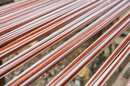 Cotton, Thread for weavingの写真素材