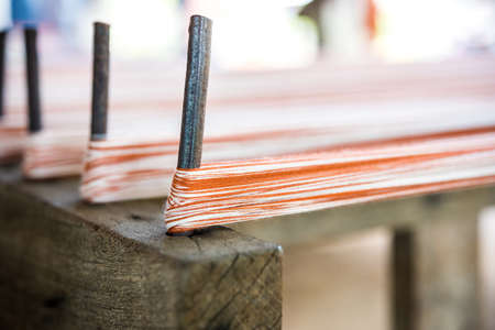 Cotton, Thread for weavingの写真素材