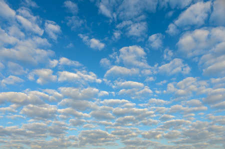 Beautiful cirrus clouds against the blue sky