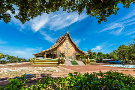 Temple Wat Sirindhorn (Phu Prao Temple) in Ubon Ratchathani,Thailand, The public temple of buddhism. no restrict in copy or useのeditorial素材