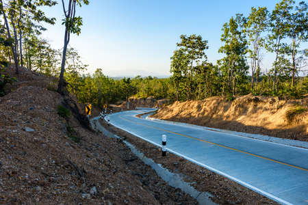 Winding Paved Road in the mountain.