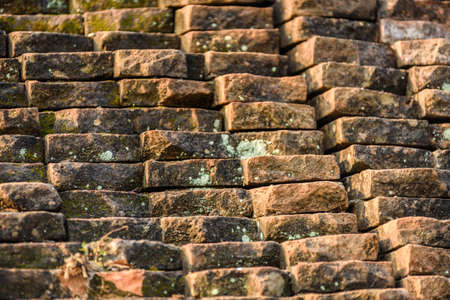 Background of old vintage brick wallの写真素材