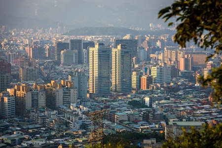 Aerial view of the building in Taipei city, Taiwanのeditorial素材