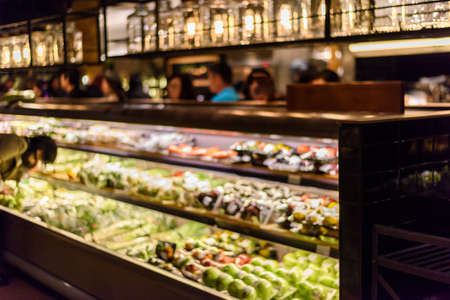 store blur background with bokehの写真素材