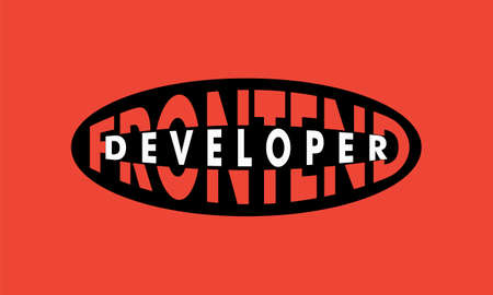 Frontend Developer Sticker Illustration Vector Printのイラスト素材