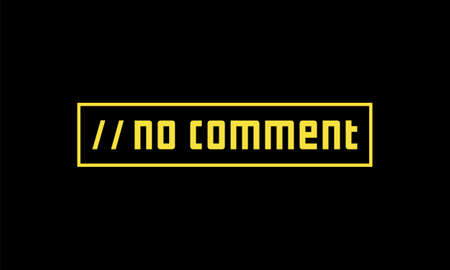 No Comment Sticker Illustration Vector T-shirt Printのイラスト素材