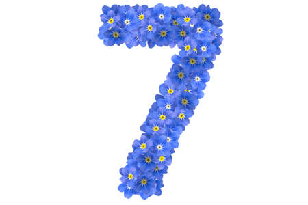 flower numberの写真素材